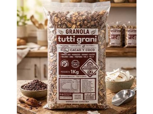 Granola Tuti con cacao y coco
