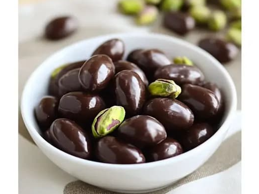 Pistachos con chocolate