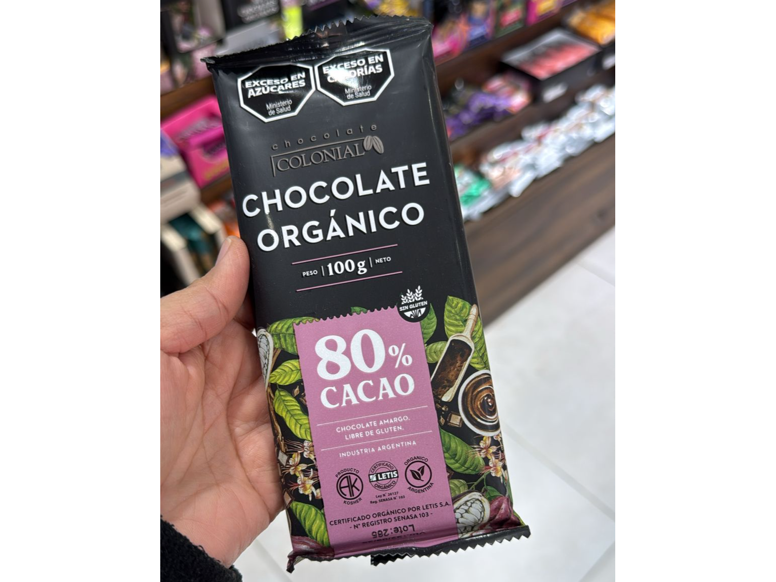 CHOCOLATE ORGANICO 80%
