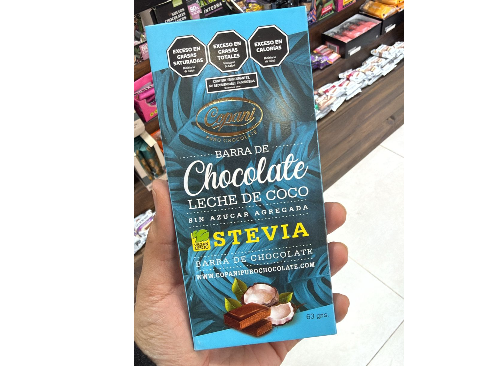 BARRA DE CHOCOLATE LECHE DE COCO