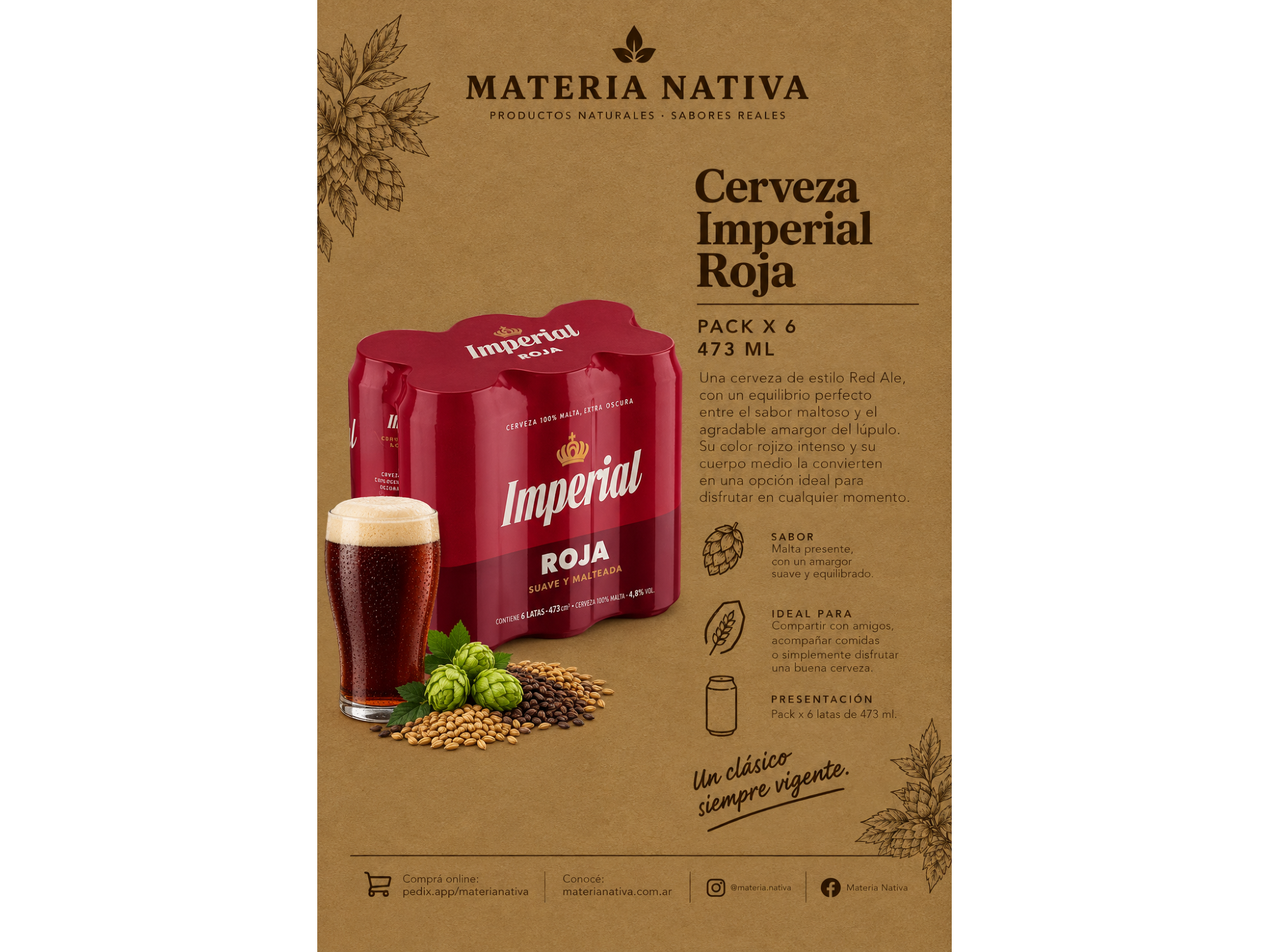 Imperial Roja 473 ml. Pack X 6 unidades