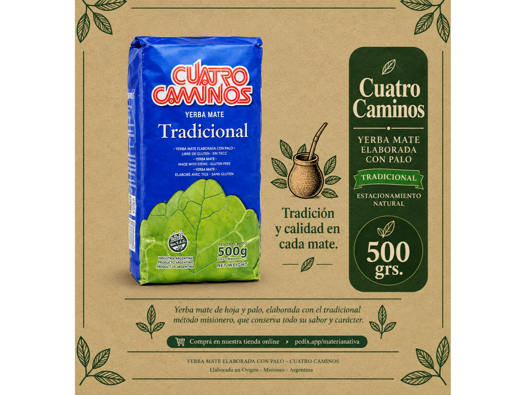 Cuatro Caminos 500 grs.