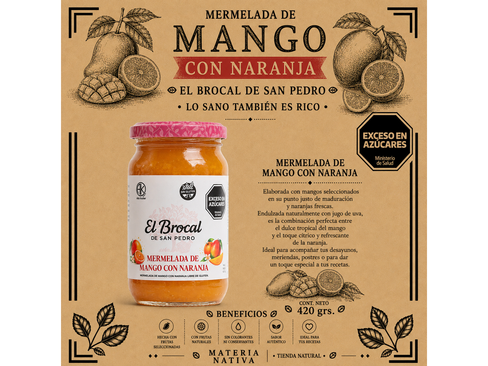 Mermelada de Mango con Naranja