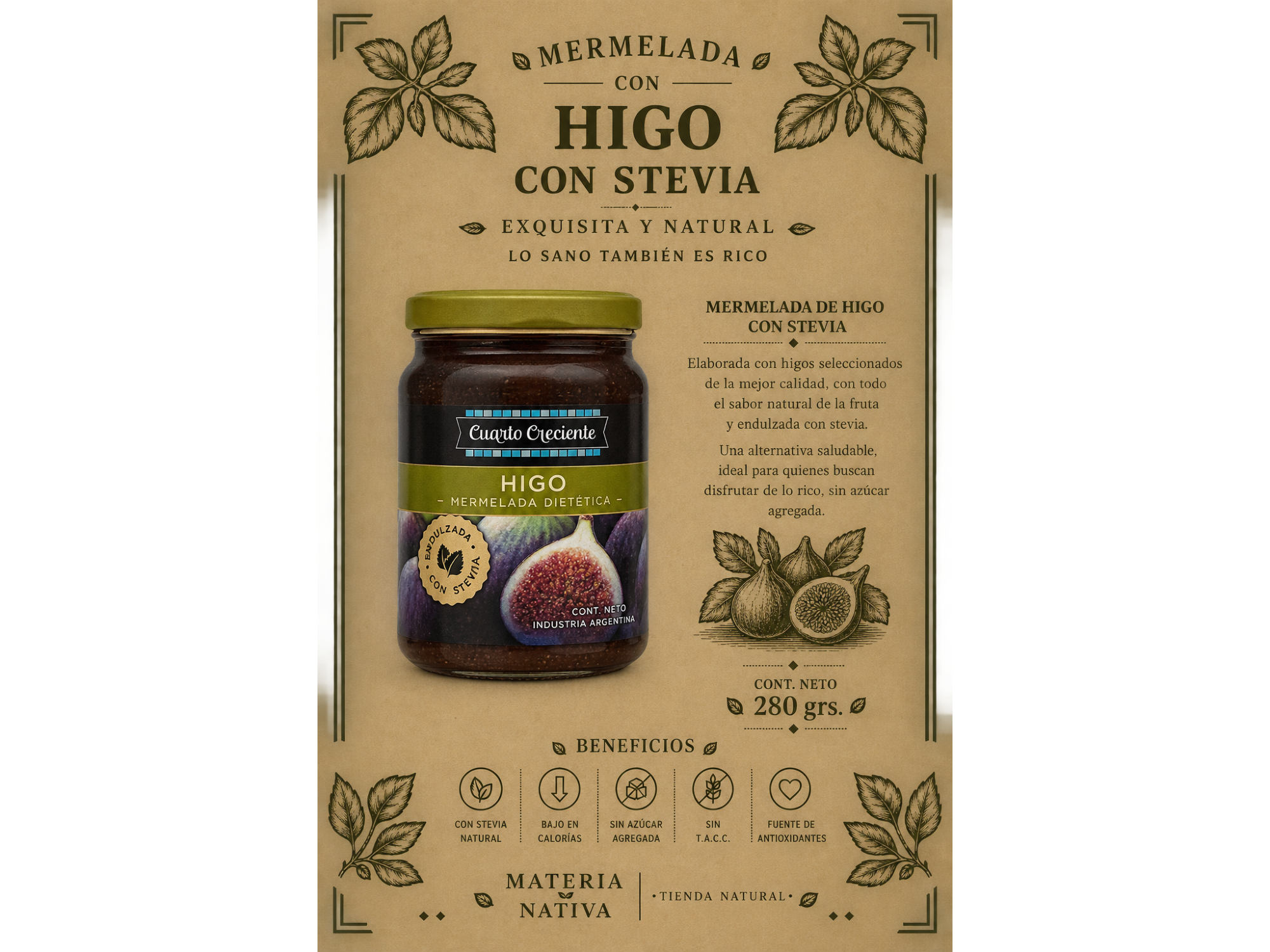 Mermelada de Higo con stevia
