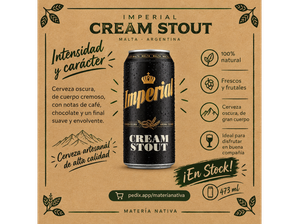 Imperial Cream Stout 473 ml. Pack X 6 unidades de Materia Nativa