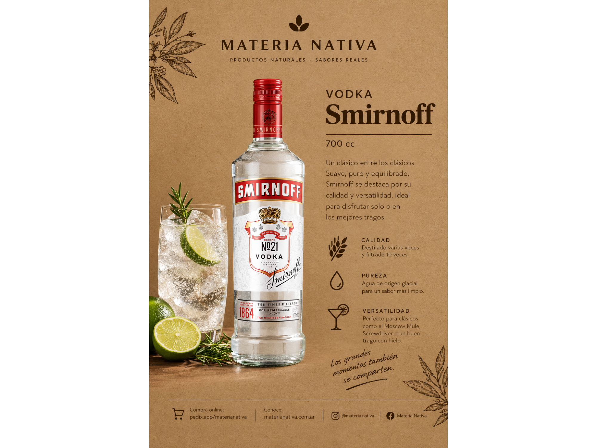 Smirnoff 700 cc