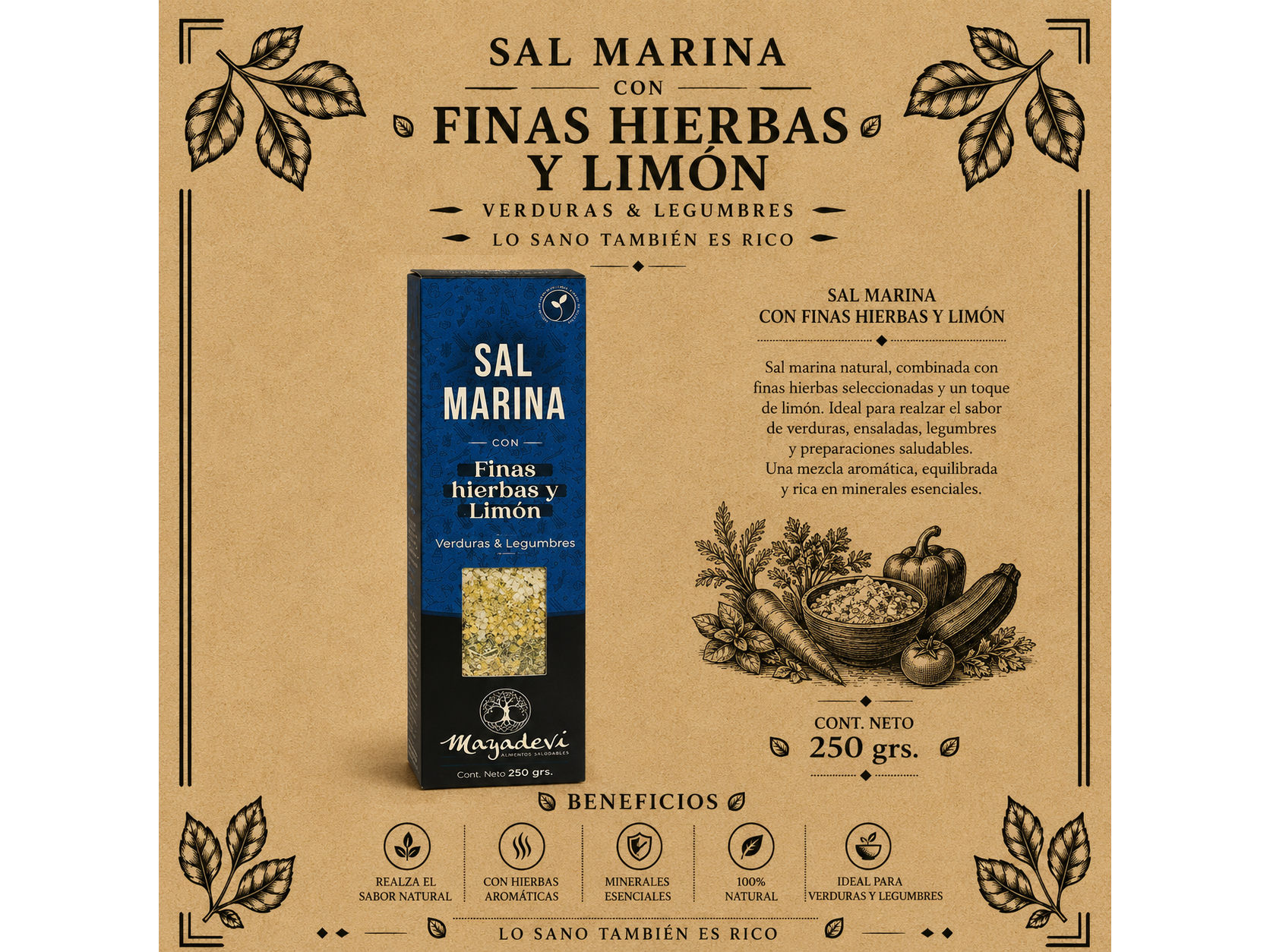 Sal Marina Hierbas y Limón