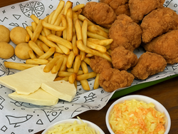 Batea de 1/4 Pollo Frito (1 persona)