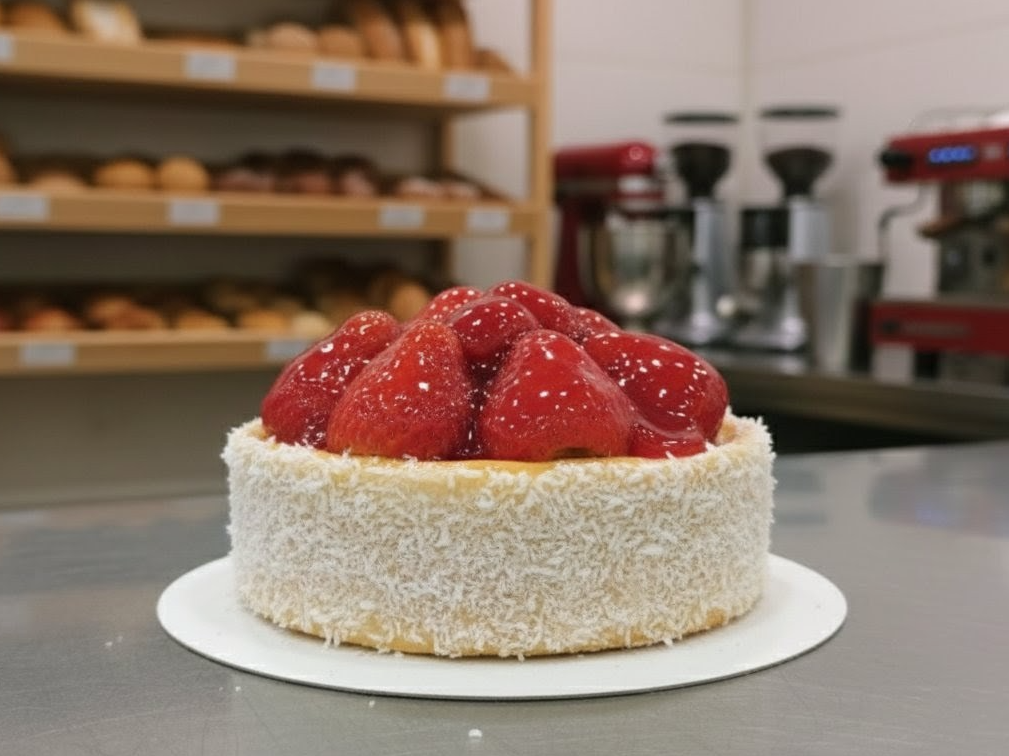 Mini Tarta de Frutillas rellena con Crema Pastelera