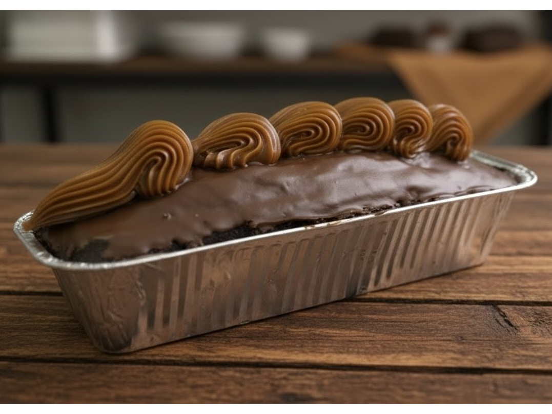 Budín de Chocolate relleno con Dulce de Leche