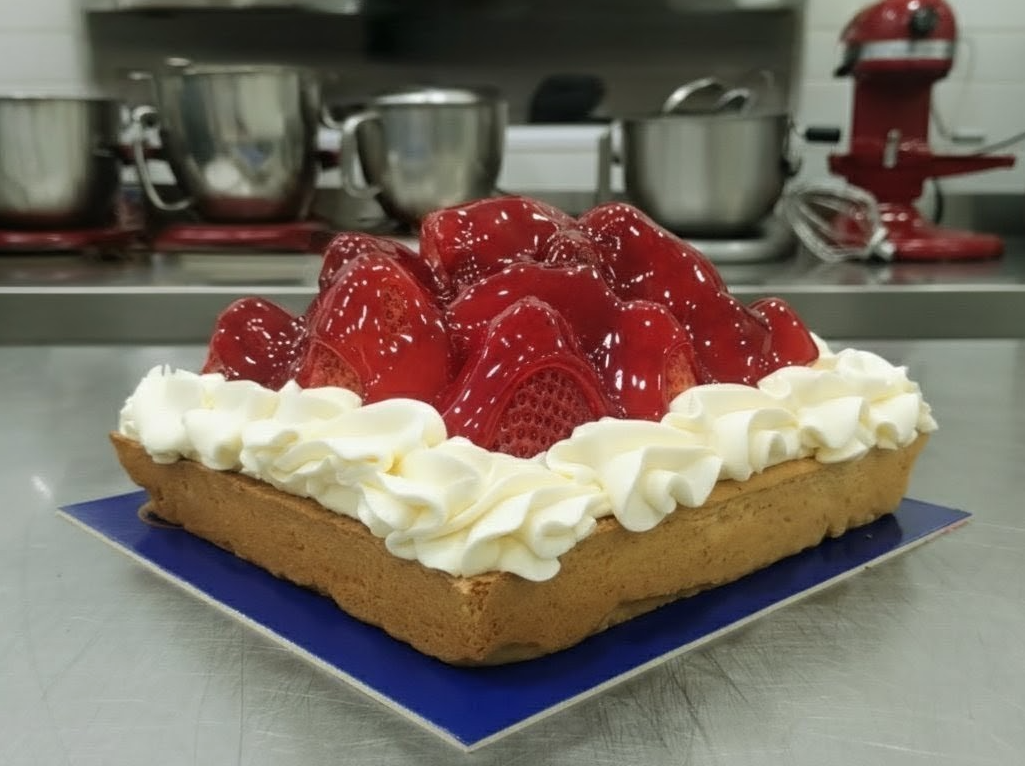 Tarta de Frutillas con Crema Chantilly
