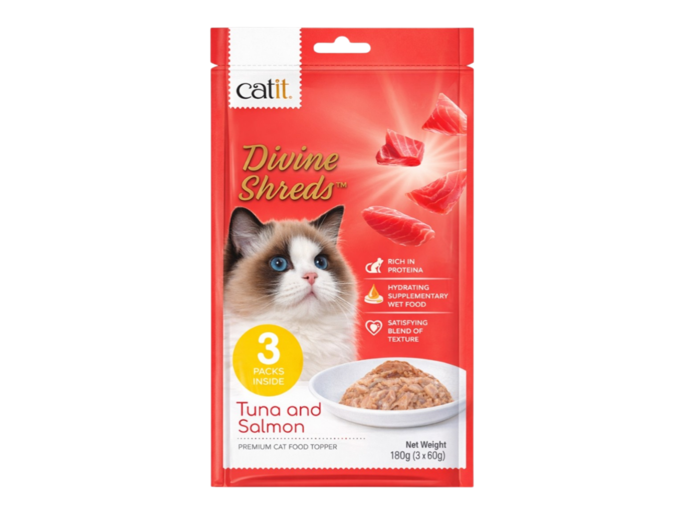 Catit Divine Shred 180Gr Atun con Salmon