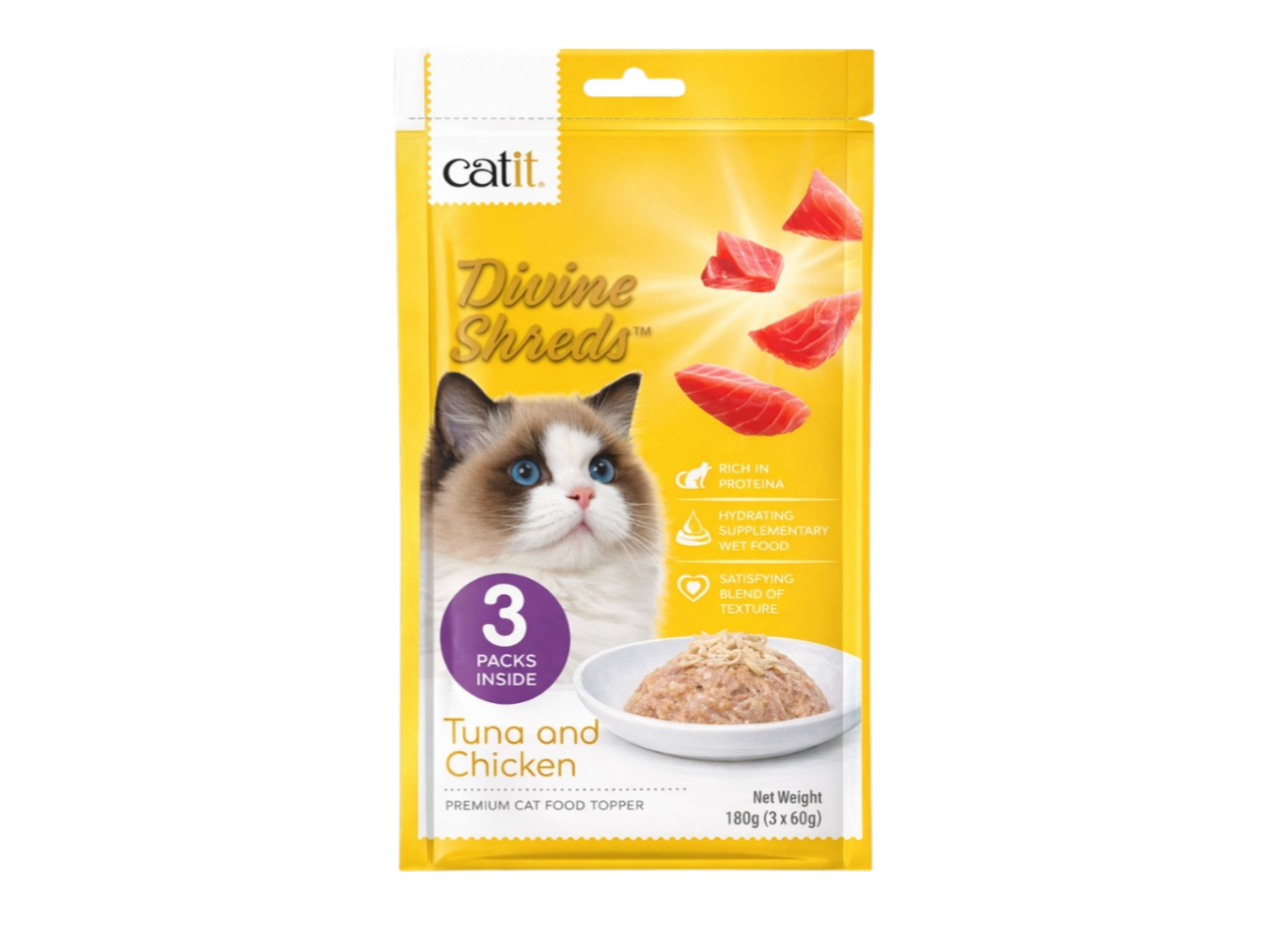 Catit Divine Shred 180Gr Atun con Pollo