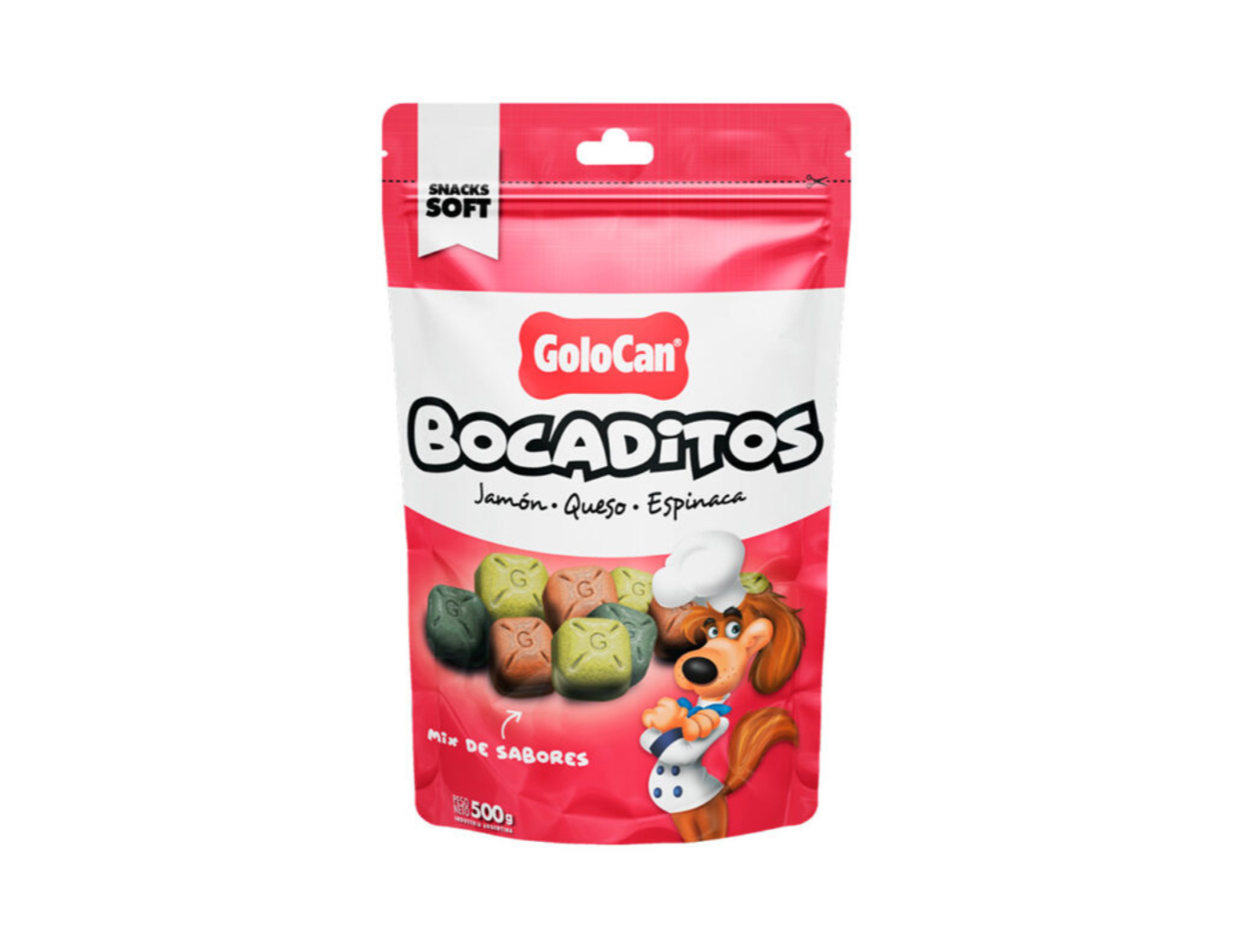 Golocan Bocaditos Jamon/Queso/Espinaca 500Gr