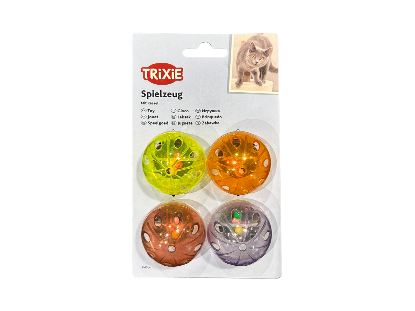 4 Pelotas Con Cascabel 4,5cm - (4166)