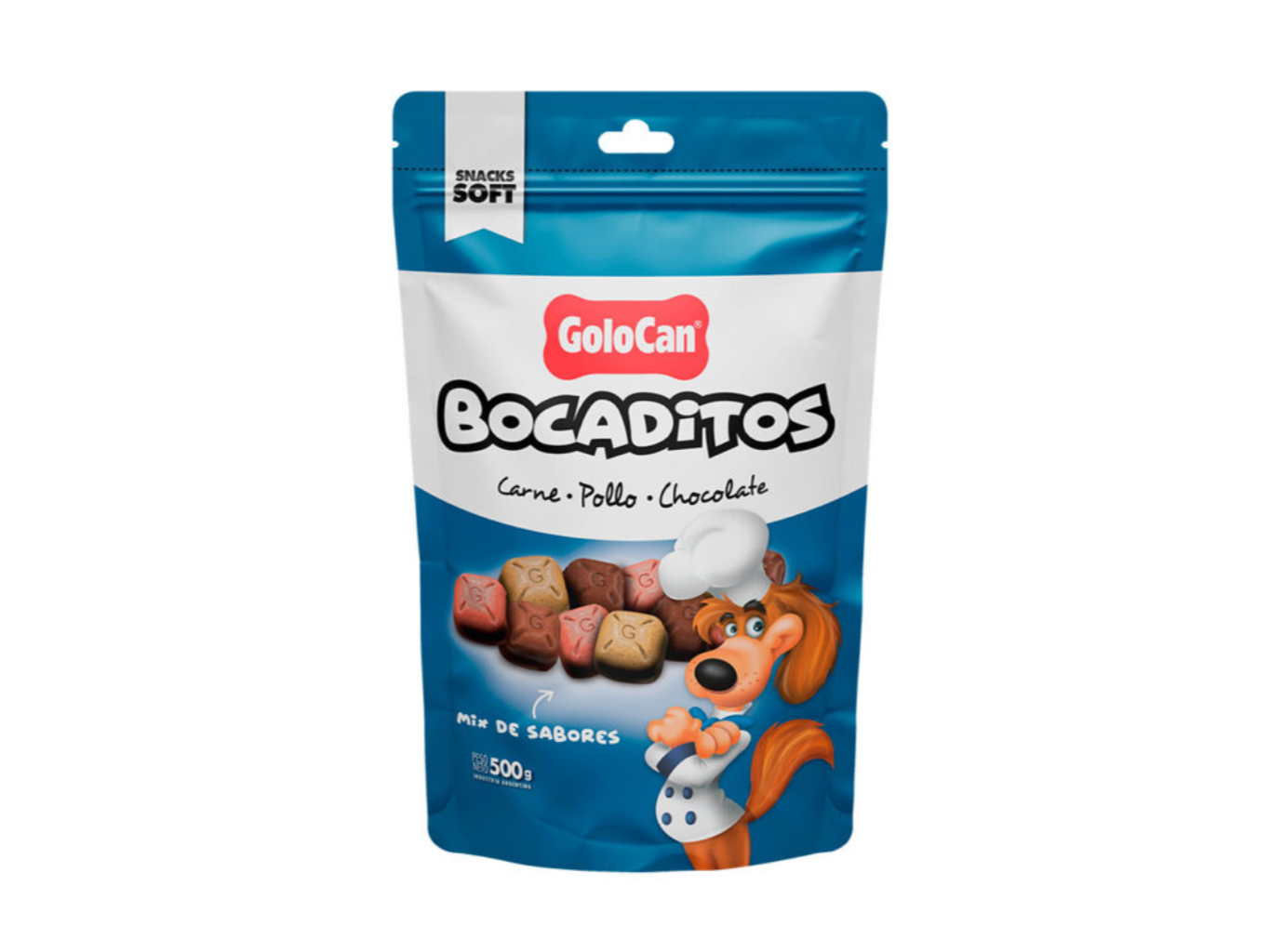 Golocan Bocaditos Carne/Pollo/Chocolate 500Gr