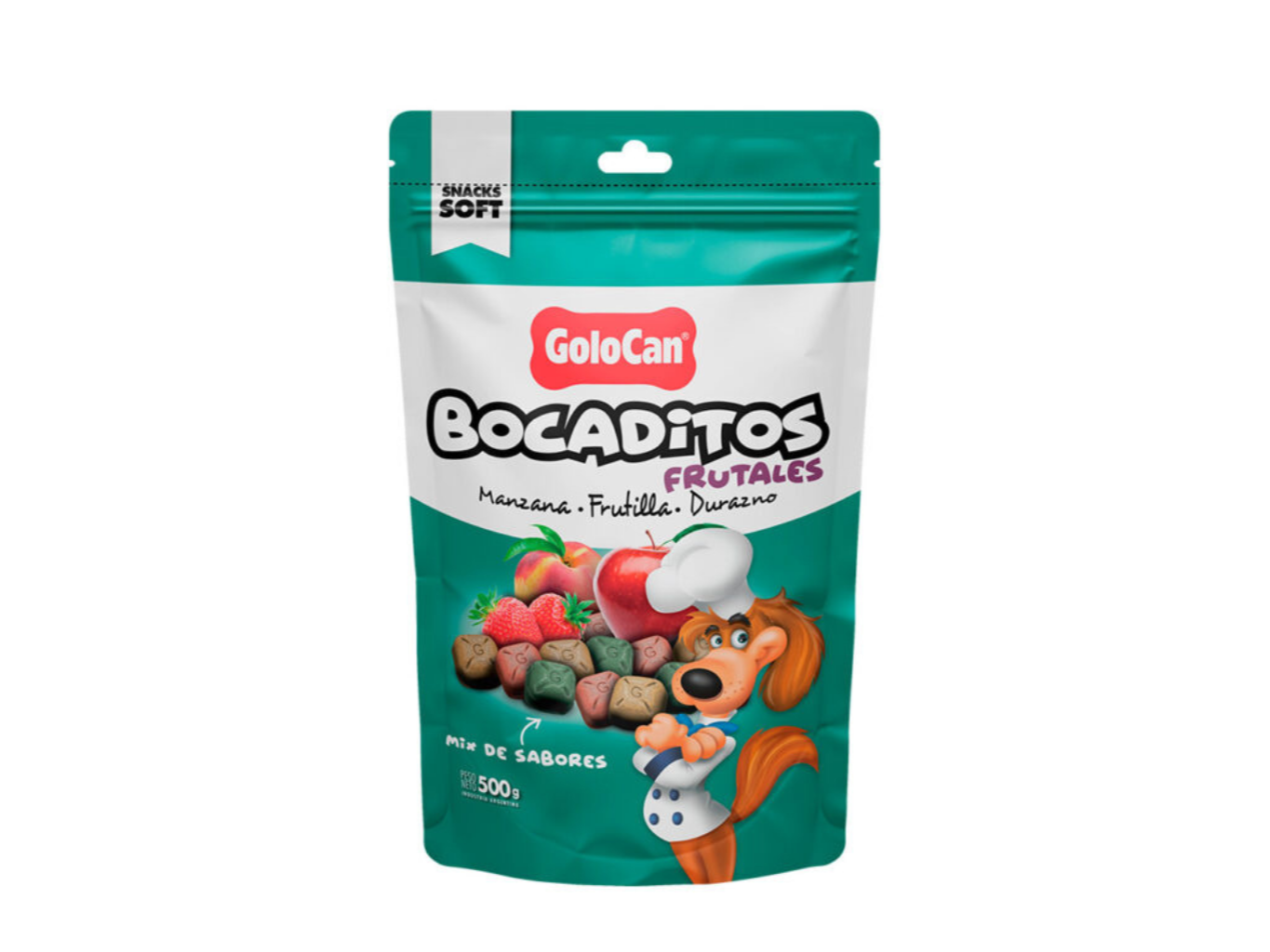 Golocan Bocaditos Manzana/Frutilla/Durazno 500Gr
