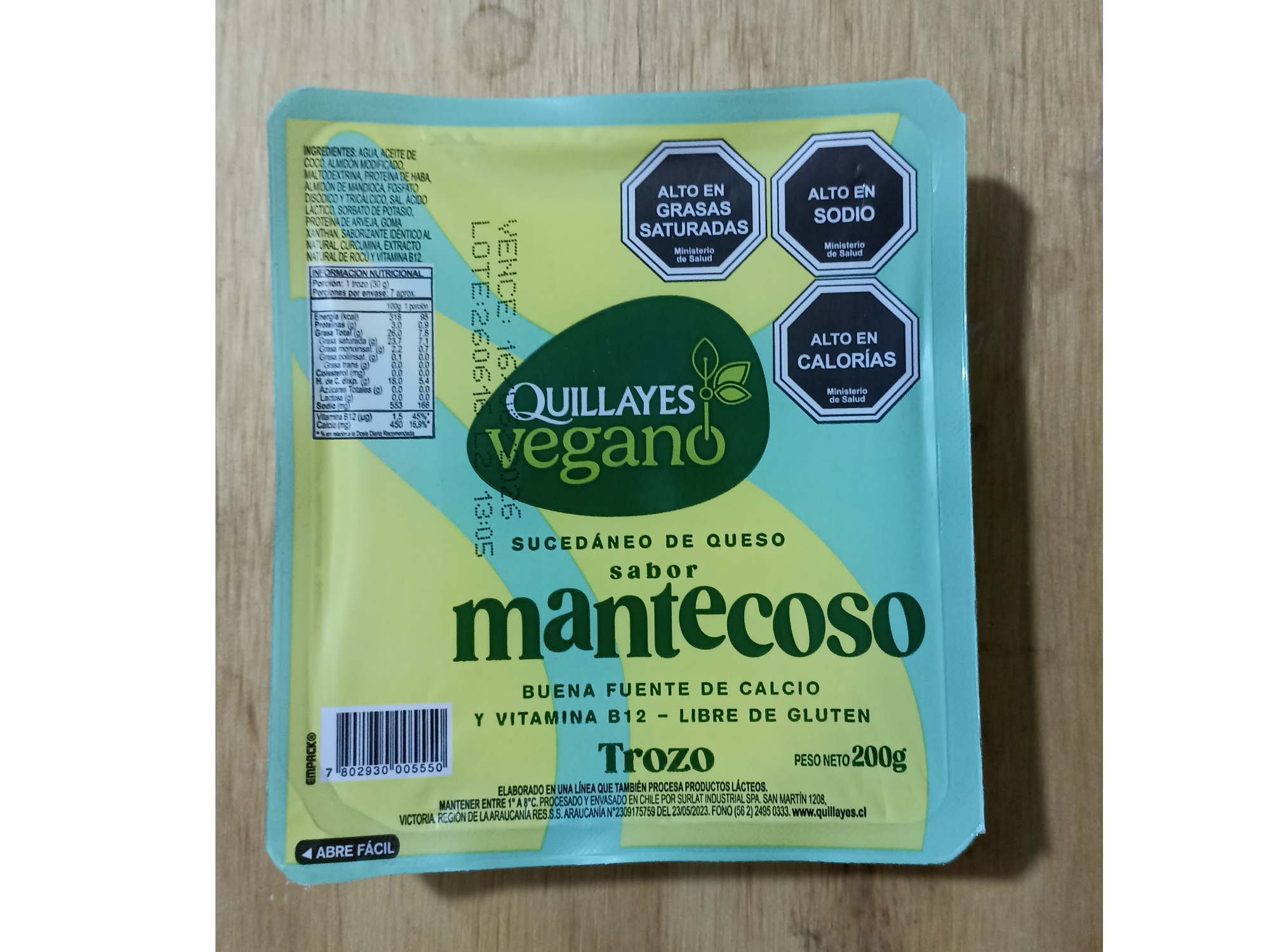 Queso mantecoso quillayes