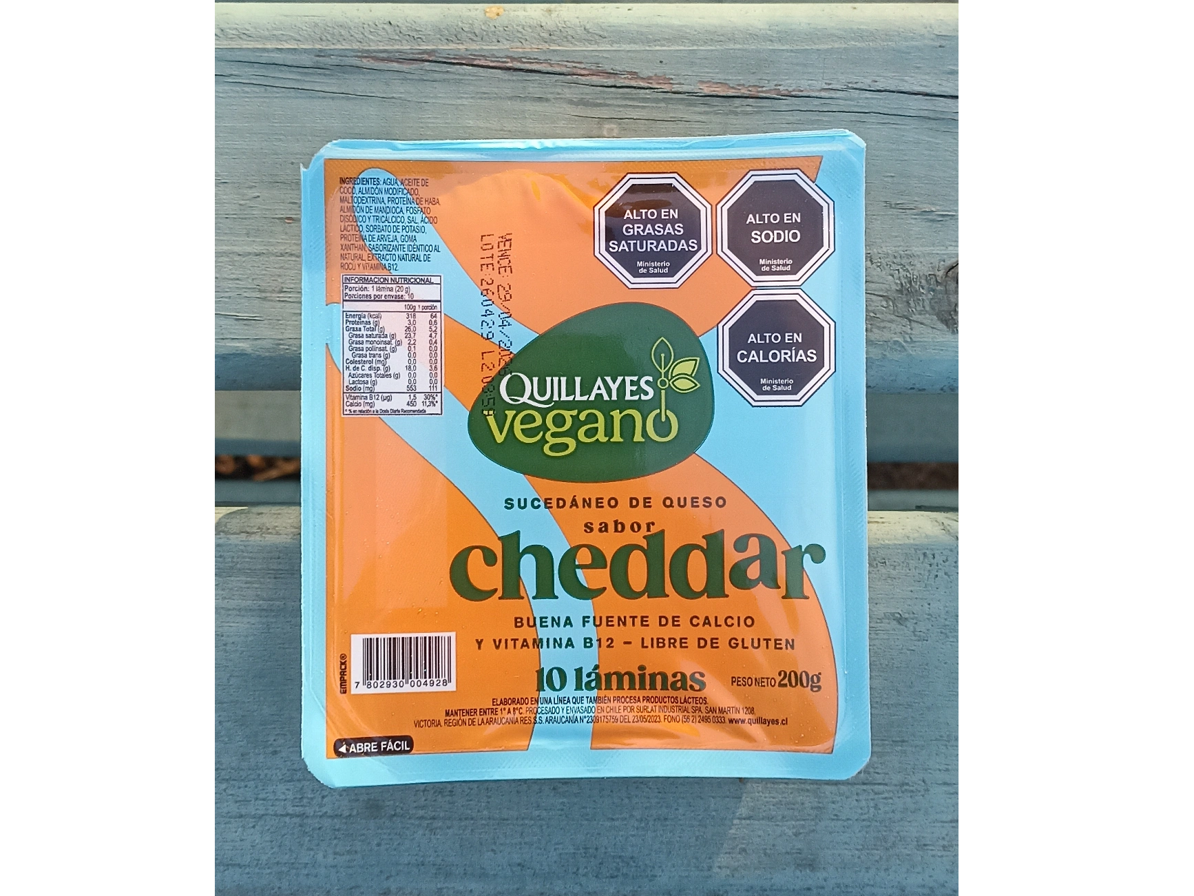Queso cheddar vegano quillayes