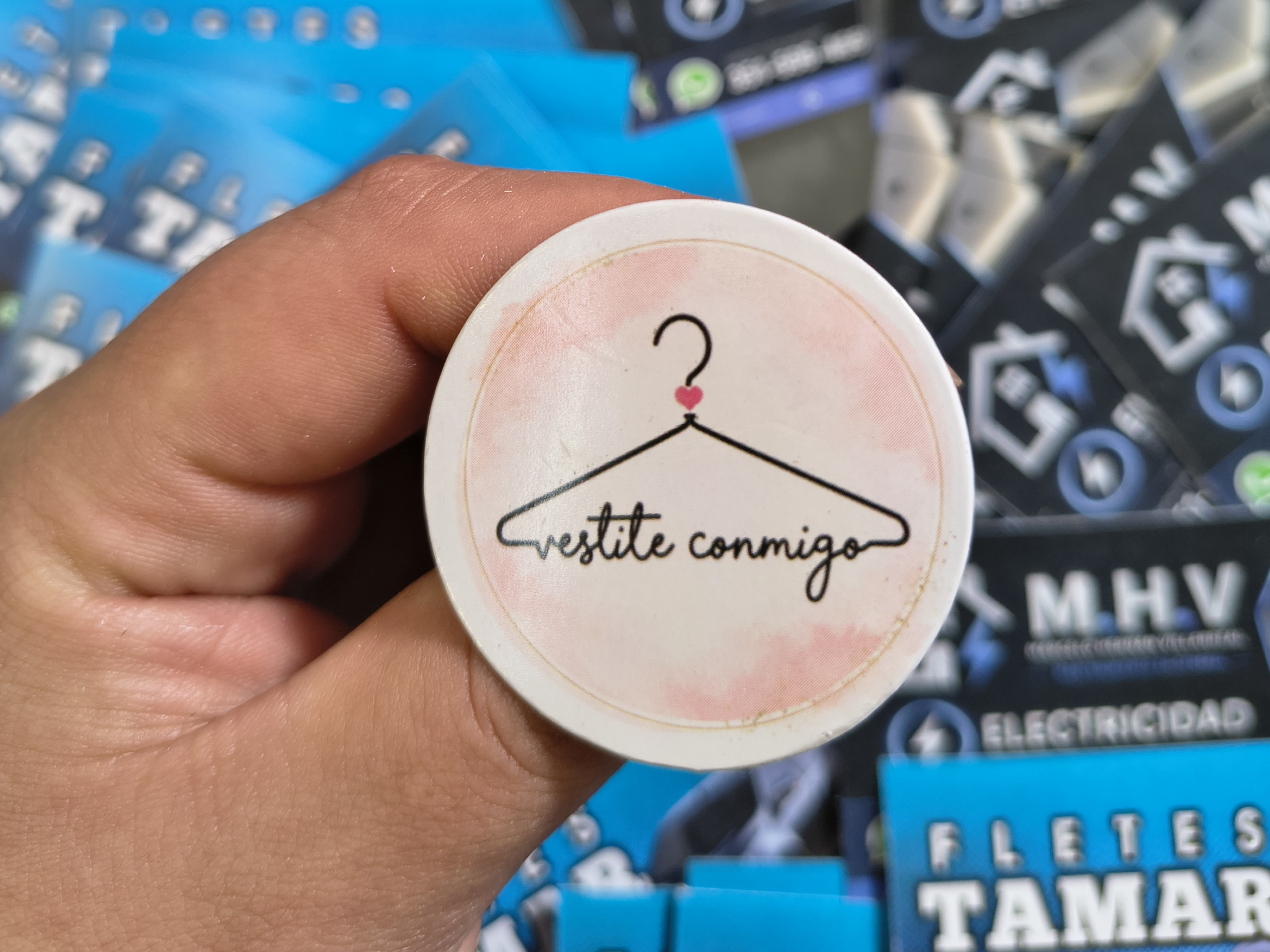Tarjetas redondas 4cm