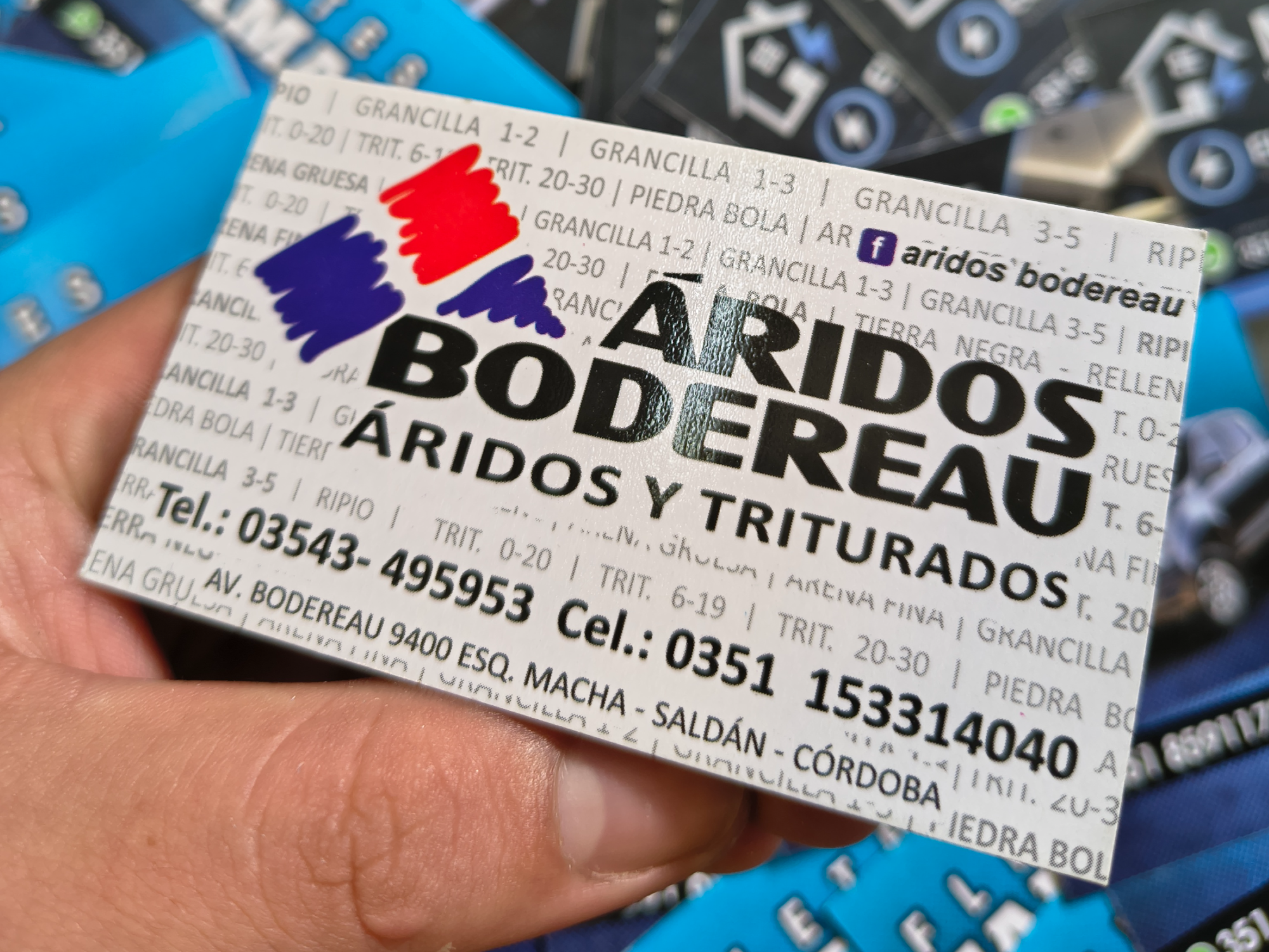Tarjetas color solo frente
