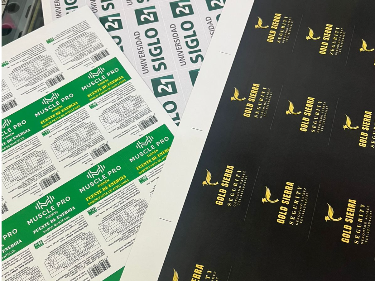 Impresión papel autoadhesivo