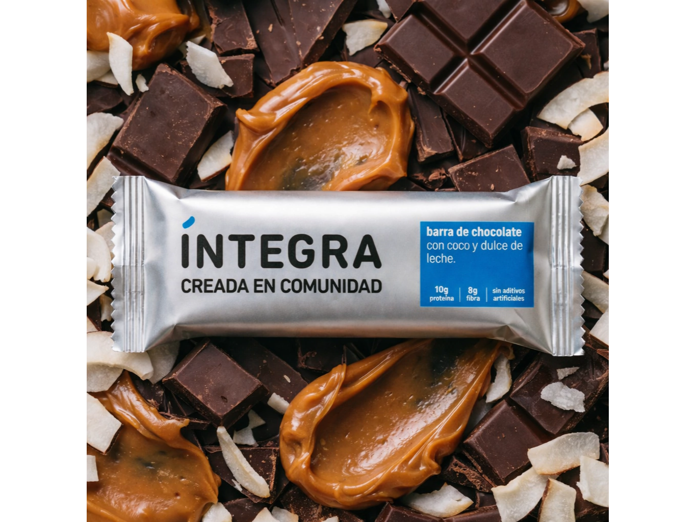 BARRA DE CHOCOLATE CON COCO Y DULCE DE LECHE