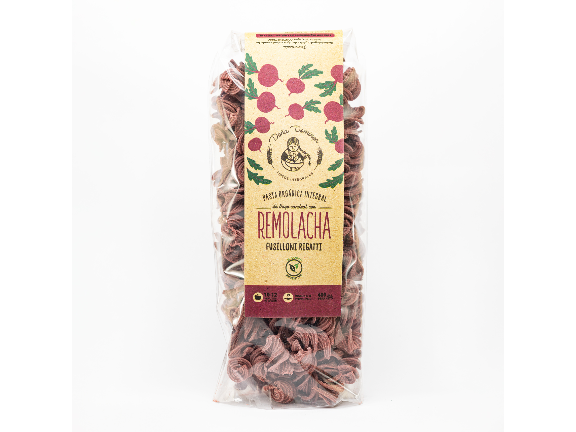 Fideos integrales con REMOLACHA