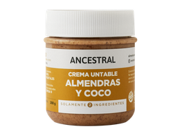 Pasta untable de almendras y coco