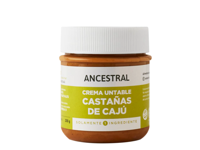 Pasta untable de castañas de caju