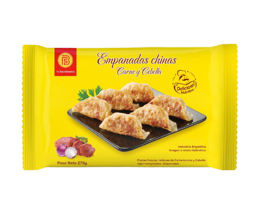 Empanadas chinas de carne y cebolla