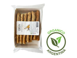 Grisines integrales con queso, lino y chia