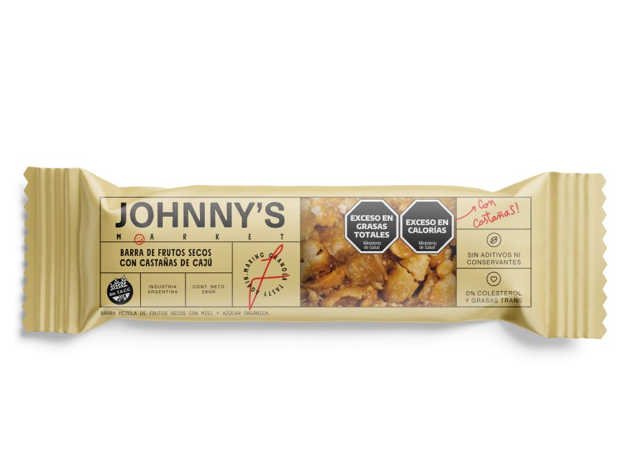 Barra de frutos secos con castañas de cajú