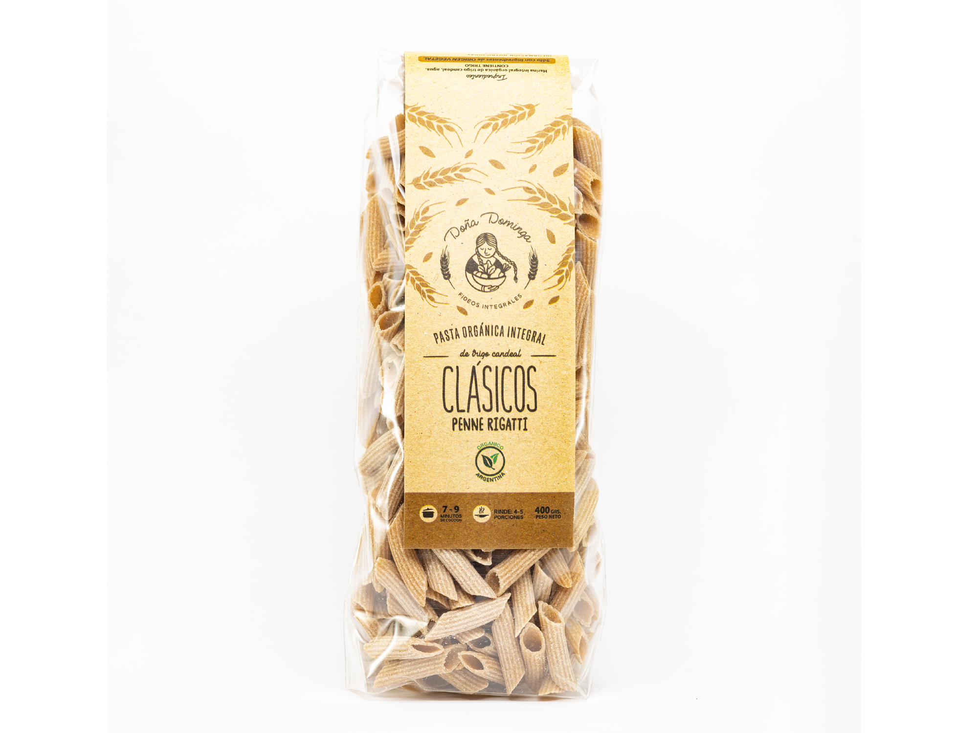 Fideos integrales CLASICOS - penne rigatti