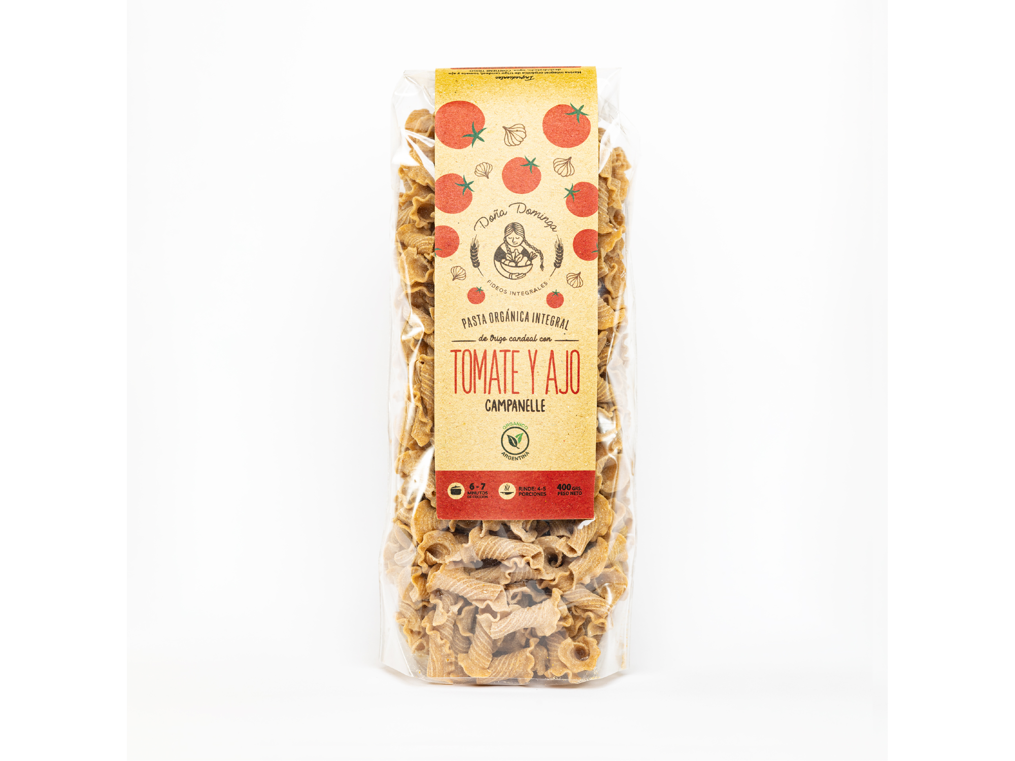 Fideos integrales con TOMATE Y AJO
