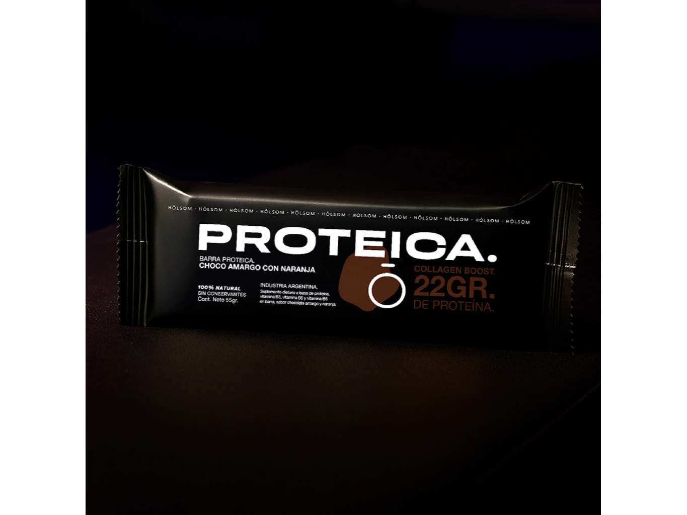 BARRA PROTEICA CHOCOLATE Y NARANJA