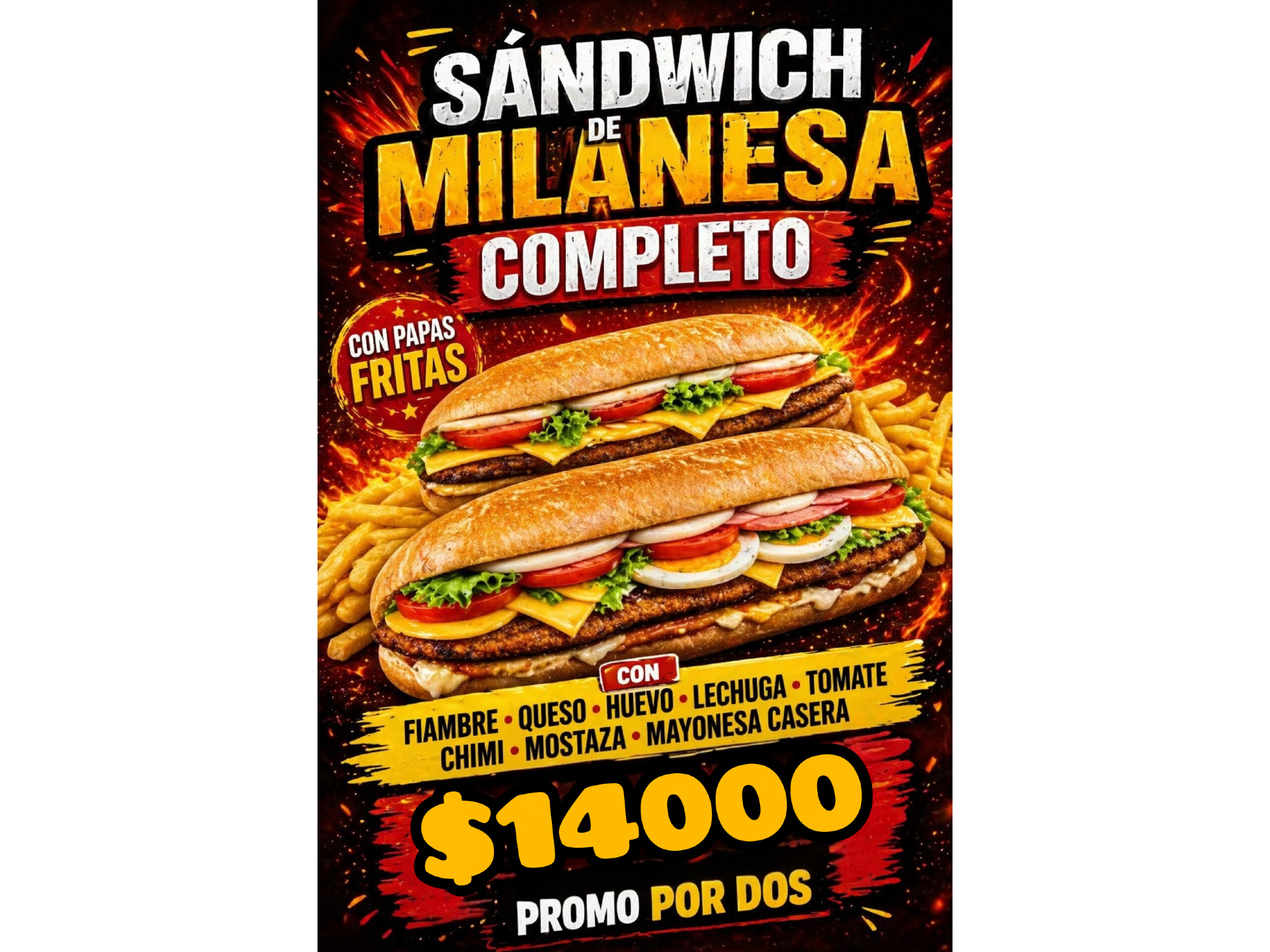 Milanesa promo 22 cm
