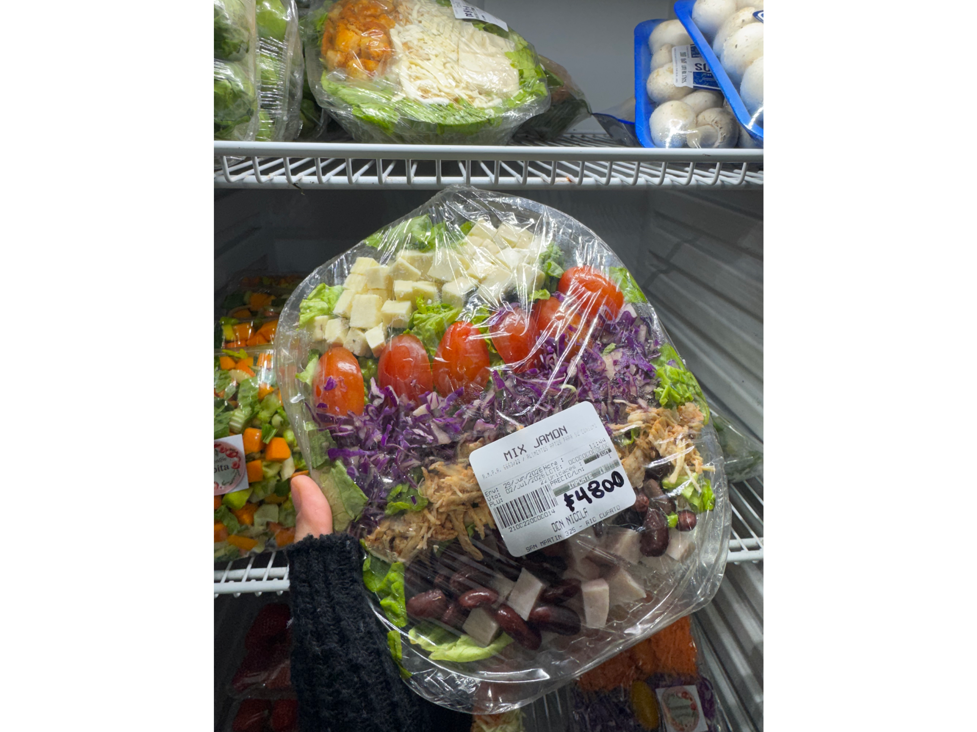 ensalada mix jamón