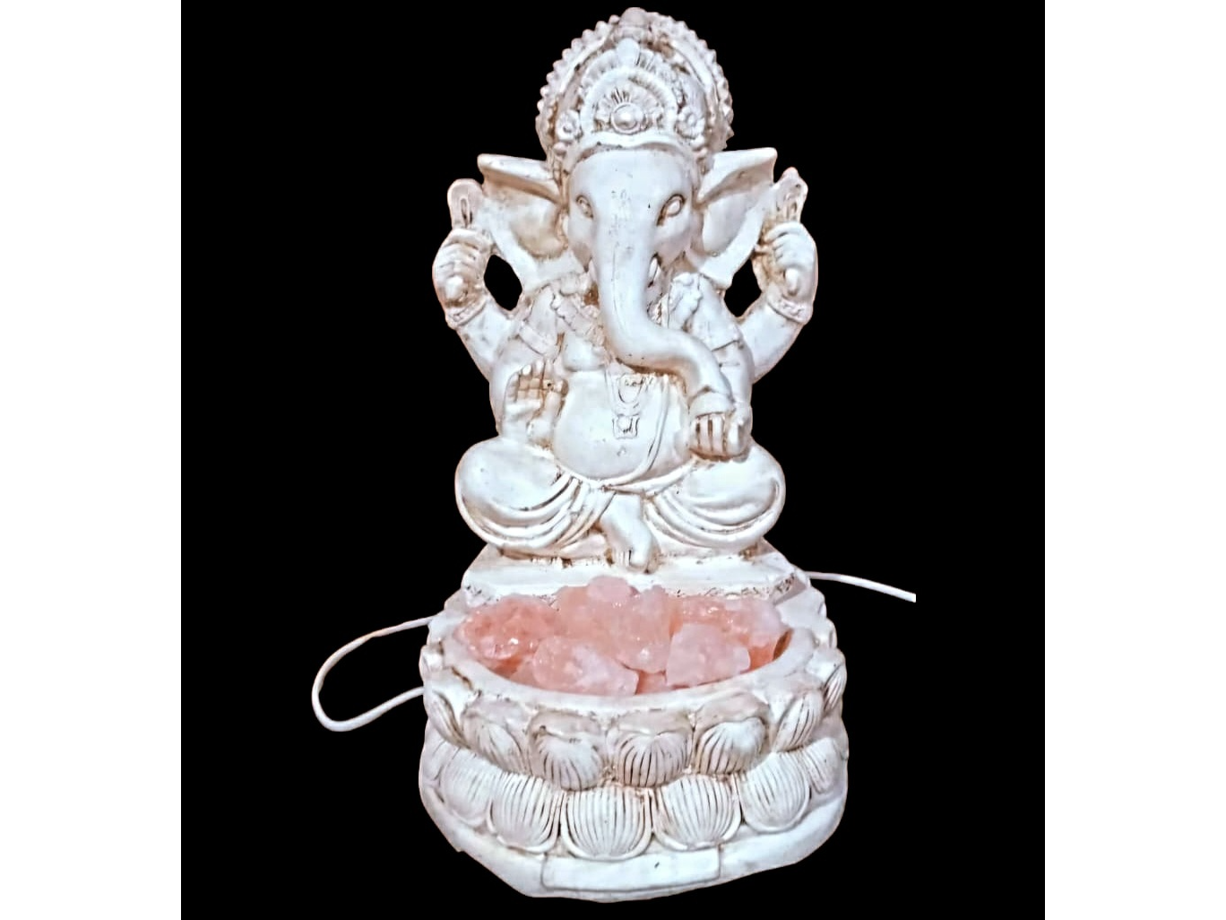 Lampara ganesha con cuenco 35cm