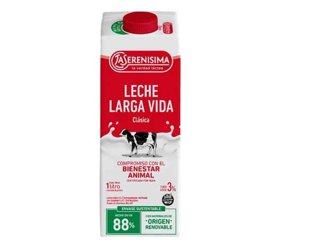 Leche Descremada "La Seremisima" Tetra 1 Lt