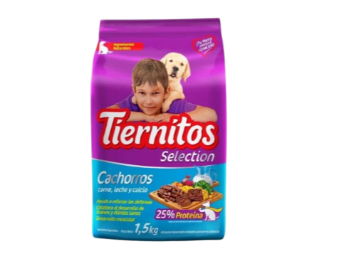 Alimento "Tiernito" Cachorro Carne/Leche 1.5KG