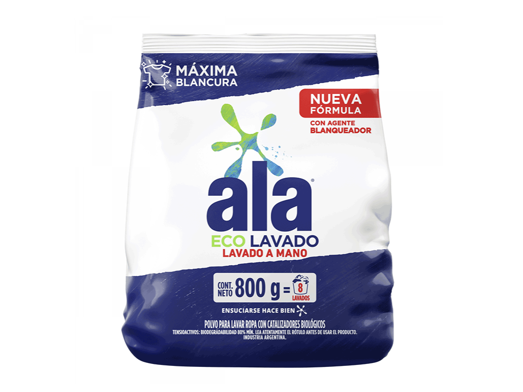 Jabon En Polvo "Ala" Eco Lavado a Mano x 800G