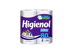 Papel Higiénico Max Hoja Simple 4 x 80Mt "Higienol"