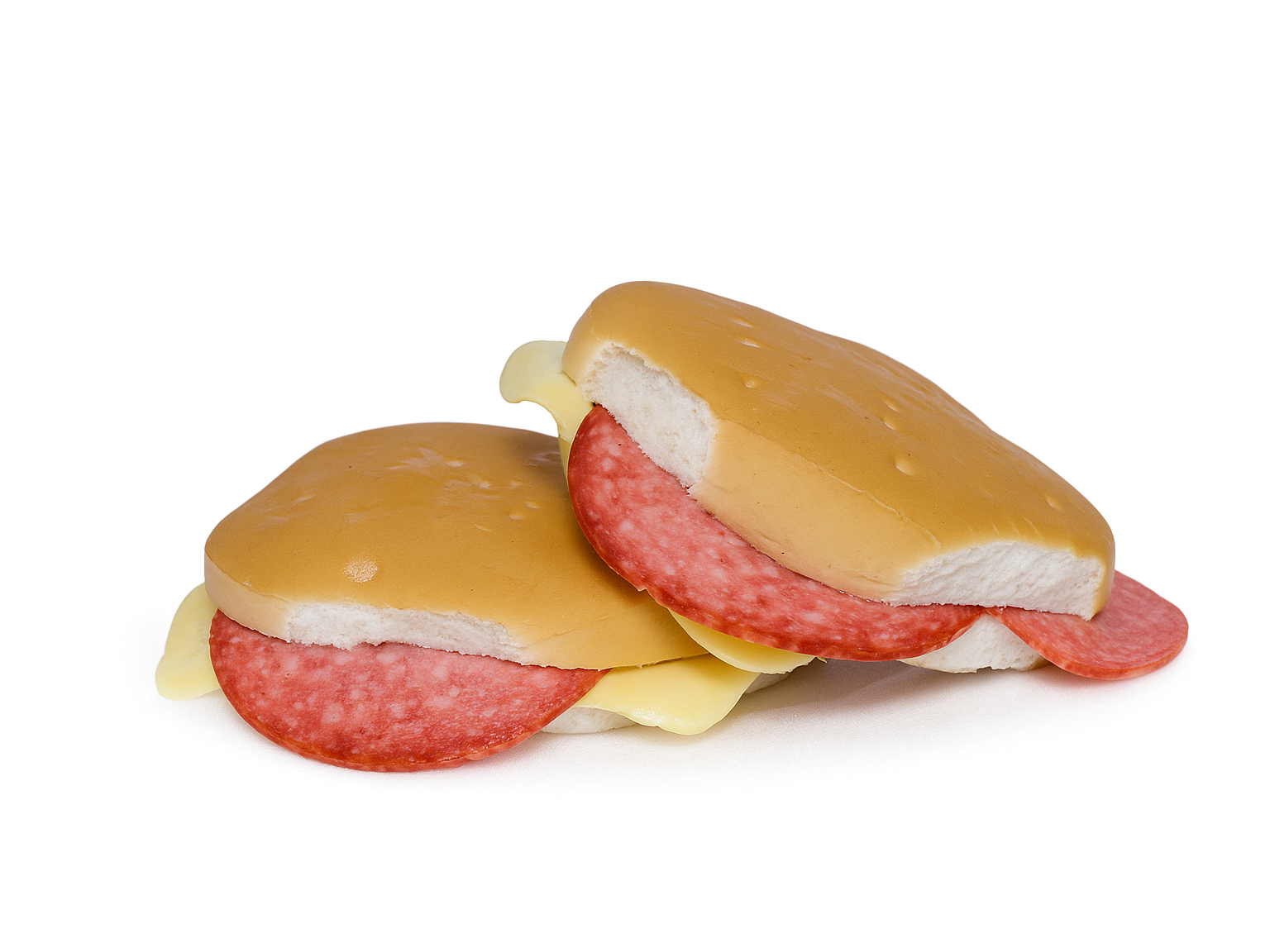 Pebete Cuadrado Salame y Queso X2