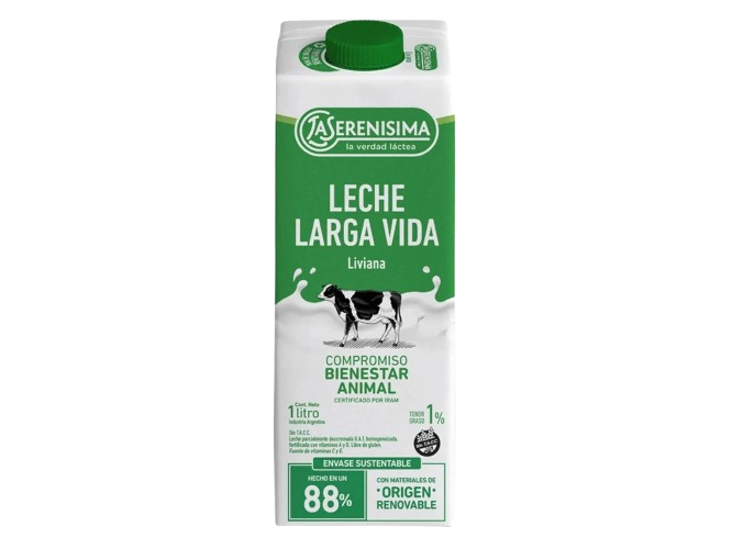 Leche Descremada "La Seremisima" Tetra 1 Lt