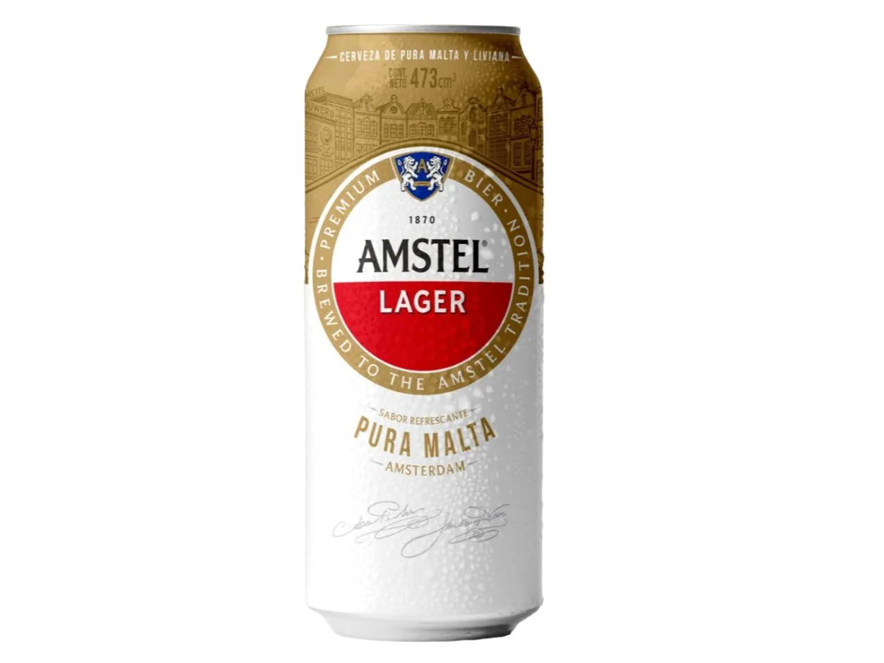 Cerveza "Amstel" Lager Lata 473cc
