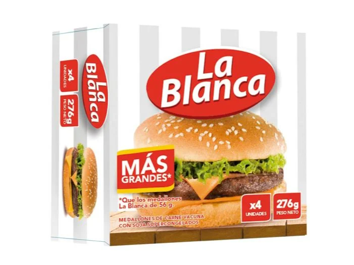 Hamburguesa "La Blanca" Clasica X4