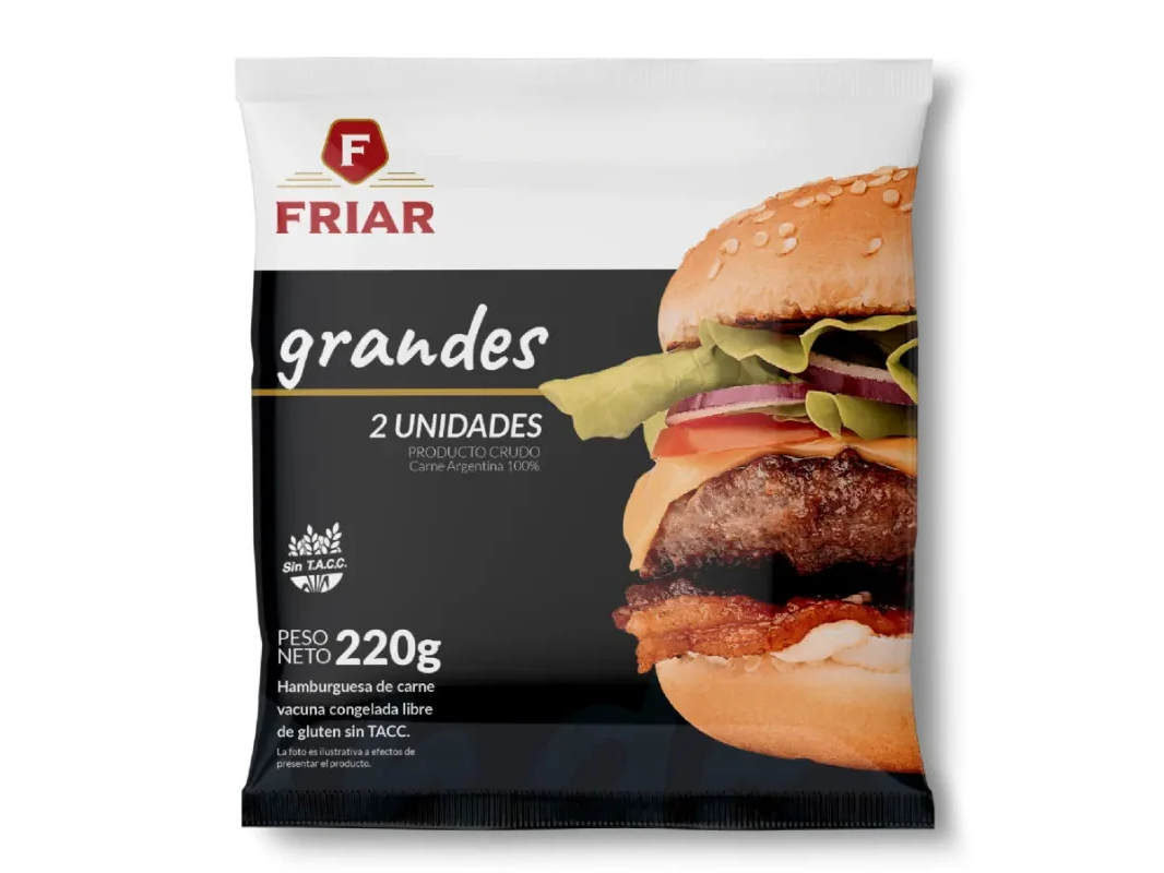 Hamburguesa "Friar" Grandes Carne X2