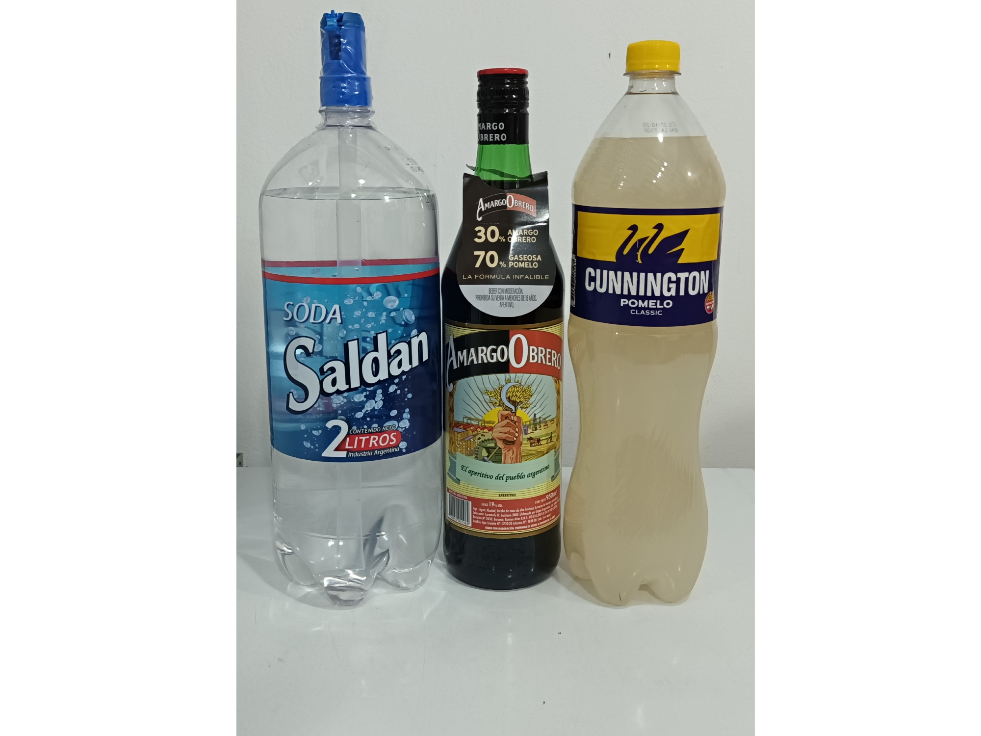 Amargo obrero + soda o pomelo 1.5 lts