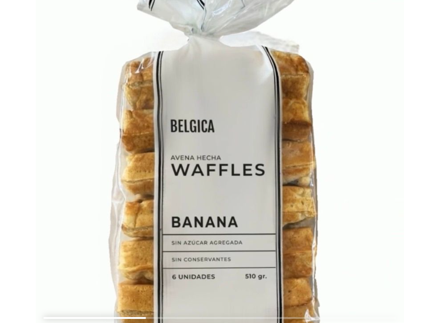 Bélgica wafles 6 u Avena/ banana/cacao amargo sin azúcar